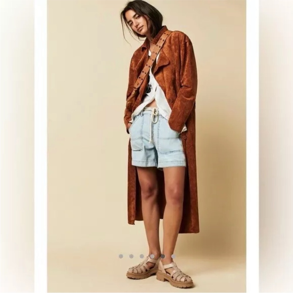 Free people Vegan Suede Trench size XS